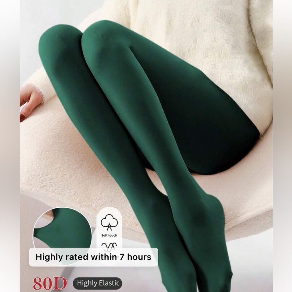 Classic Green Women’s Opaque Tights - Soft Stretch